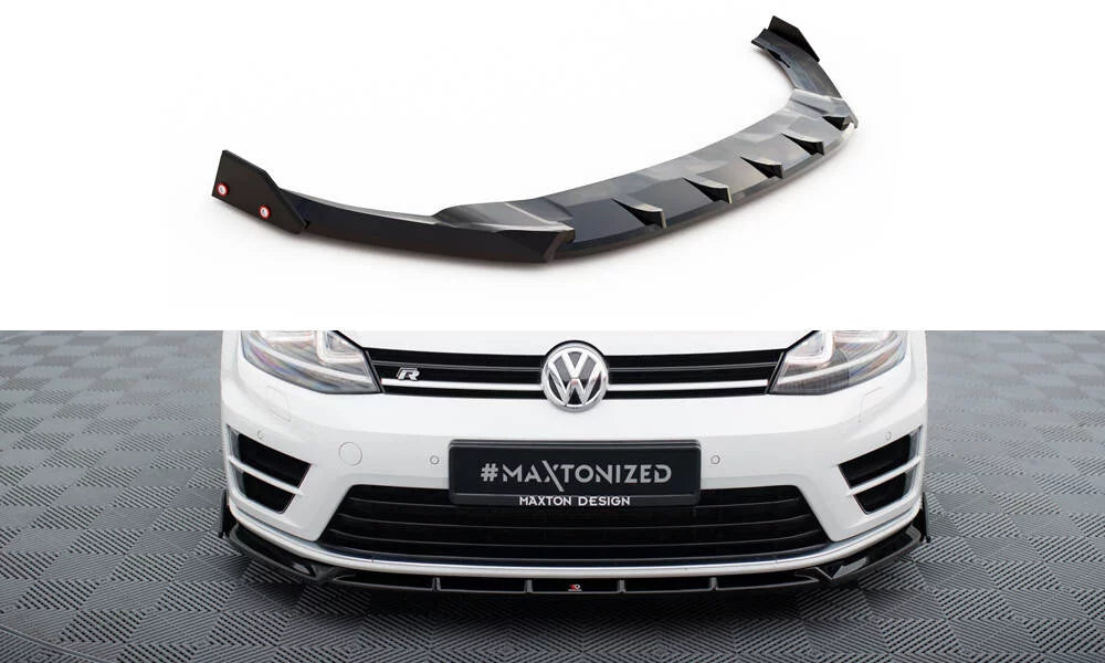 Maxton Design Splitter incl. flaps (V5) | Volkswagen Golf 7 R/R-line