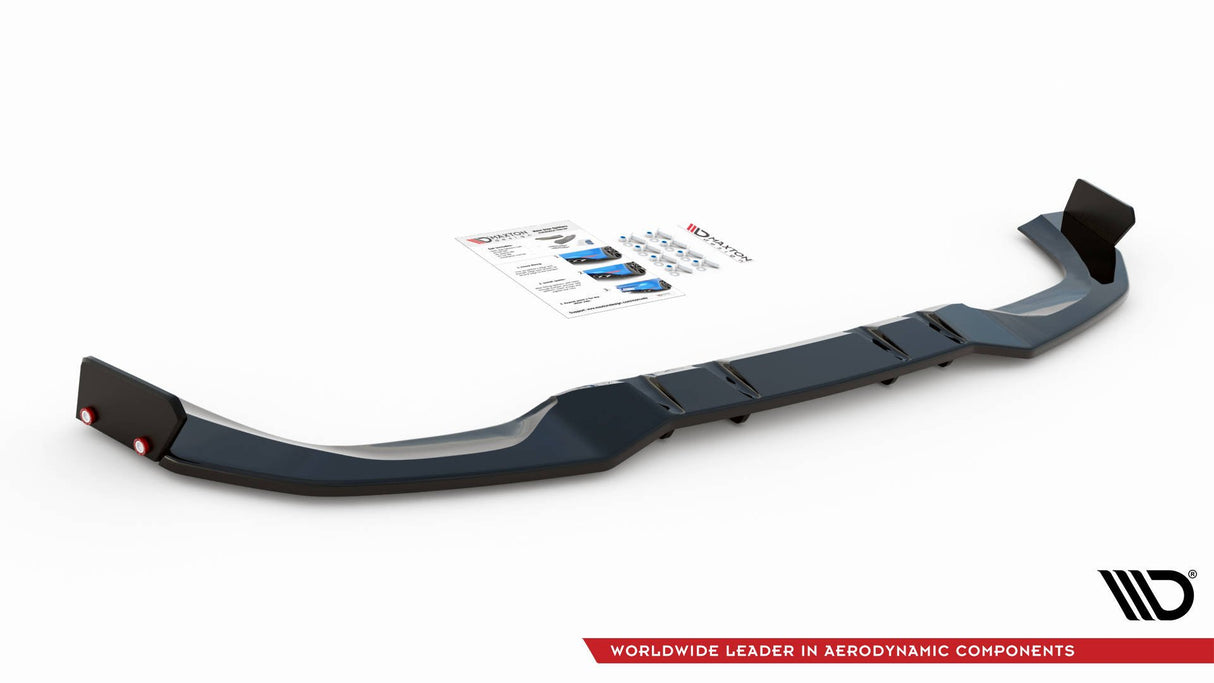 MAXTON CENTRAL REAR SPLITTER + FLAPS FOR MERCEDES-AMG A45 S W177