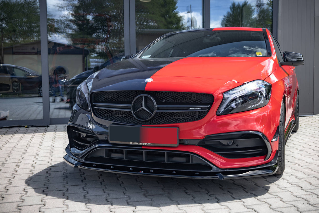 MAXTON FRONT SPLITTER V.1 MERCEDES-BENZ A45 AERO W176 FACELIFT