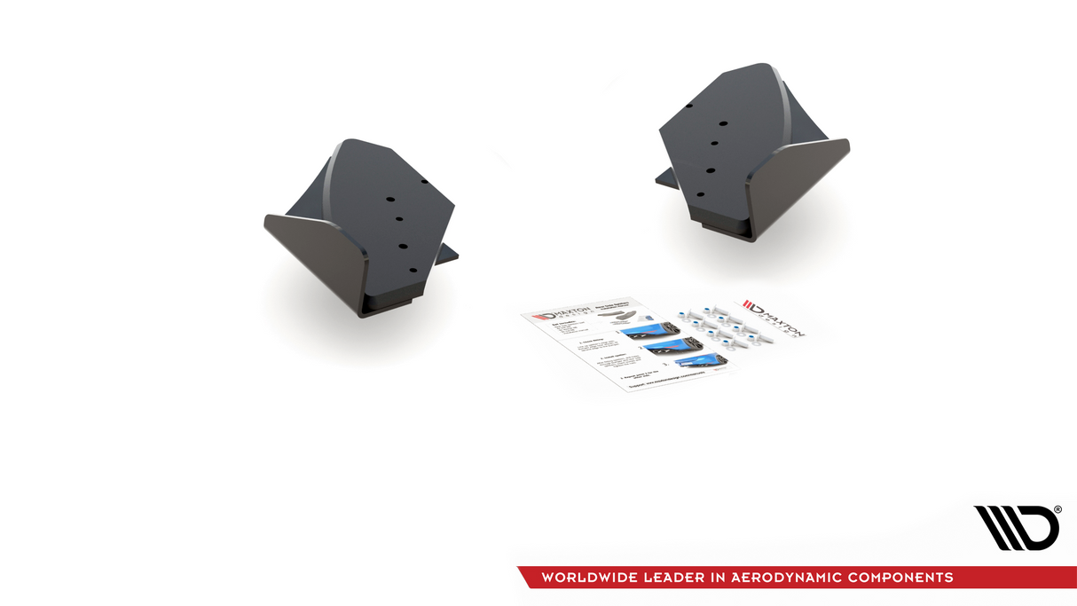 MAXTON RACING DURABILITY REAR SIDE SPLITTERS + FLAPS VOLKSWAGEN GOLF VI GTI MK6