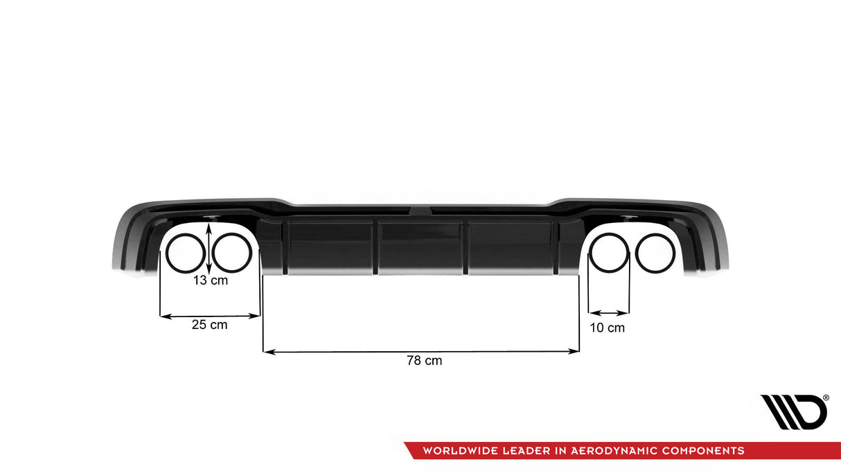 MAXTON REAR VALANCE V.2 AUDI RS3 8V FACELIFT