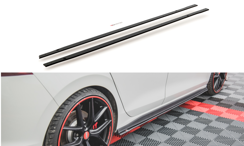 MAXTON RACING DURABILITY SIDE SKIRTS DIFFUSERS VOLKSWAGEN GOLF 8 GTI / GTI CLUBSPORT / R-LINE