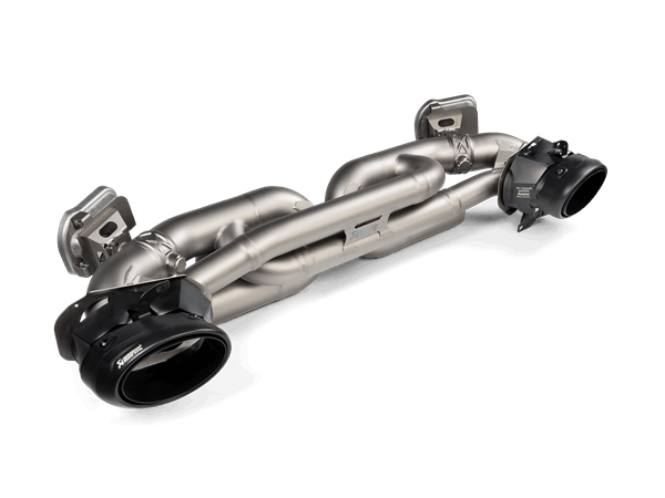 Akrapovič Tail pipe set (Titanium) - Zwart PORSCHE 911 TURBO / TURBO S / CABRIOLET (992) - OPF/GPF 2022