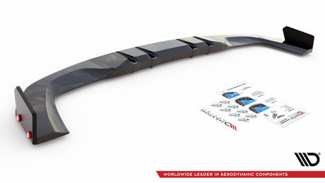 MAXTON CENTRAL REAR SPLITTER + FLAPS FOR MERCEDES-AMG A45 S W177