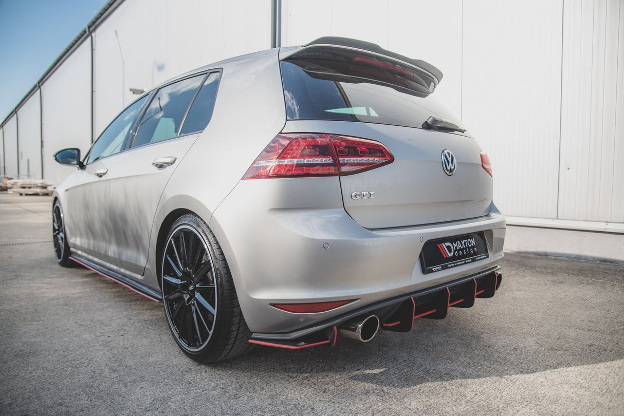 MAXTON RACING DURABILITY REAR SIDE SPLITTERS V.1 VW GOLF VII MK7 GTI