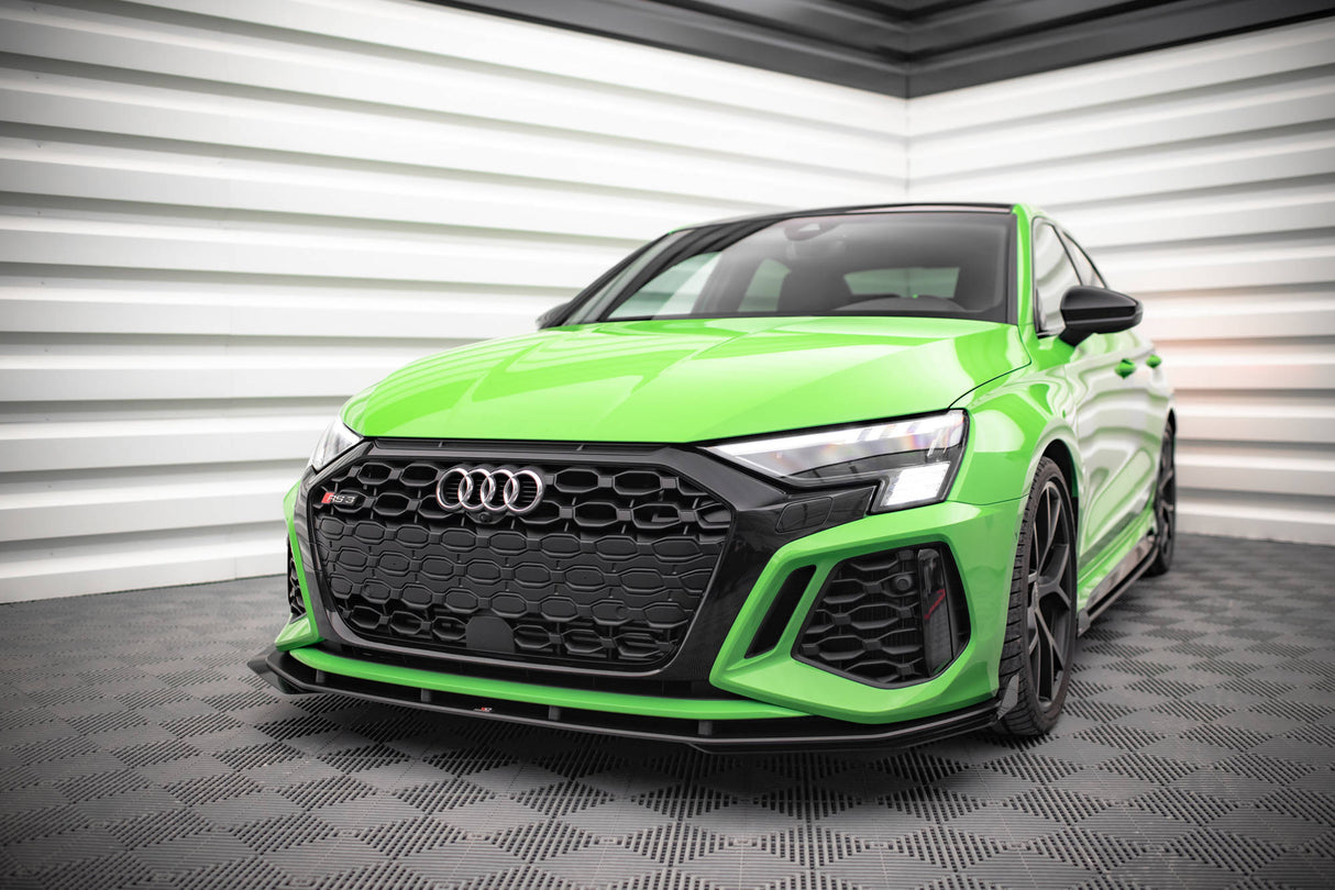 MAXTON STREET PRO FRONT SPLITTER V.1 + FLAPS AUDI RS3 8Y