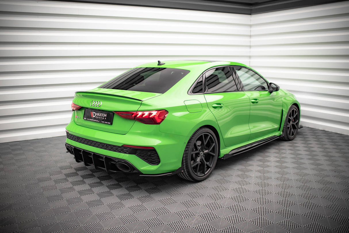MAXTON STREET PRO REAR SIDE SPLITTERS + FLAPS AUDI RS3 SEDAN 8Y