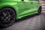 MAXTON STREET PRO SIDE SKIRTS DIFFUSERS + FLAPS AUDI RS3 SEDAN 8Y