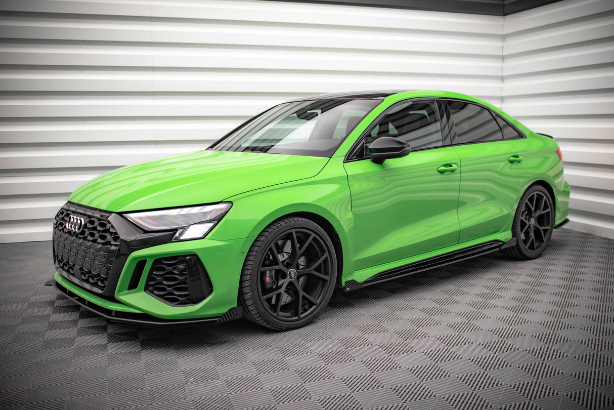 MAXTON STREET PRO SIDE SKIRTS DIFFUSERS + FLAPS AUDI RS3 SEDAN 8Y